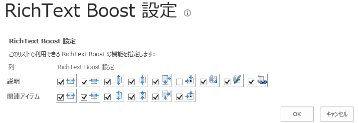 SharePoint Rich Text web パーツの構成